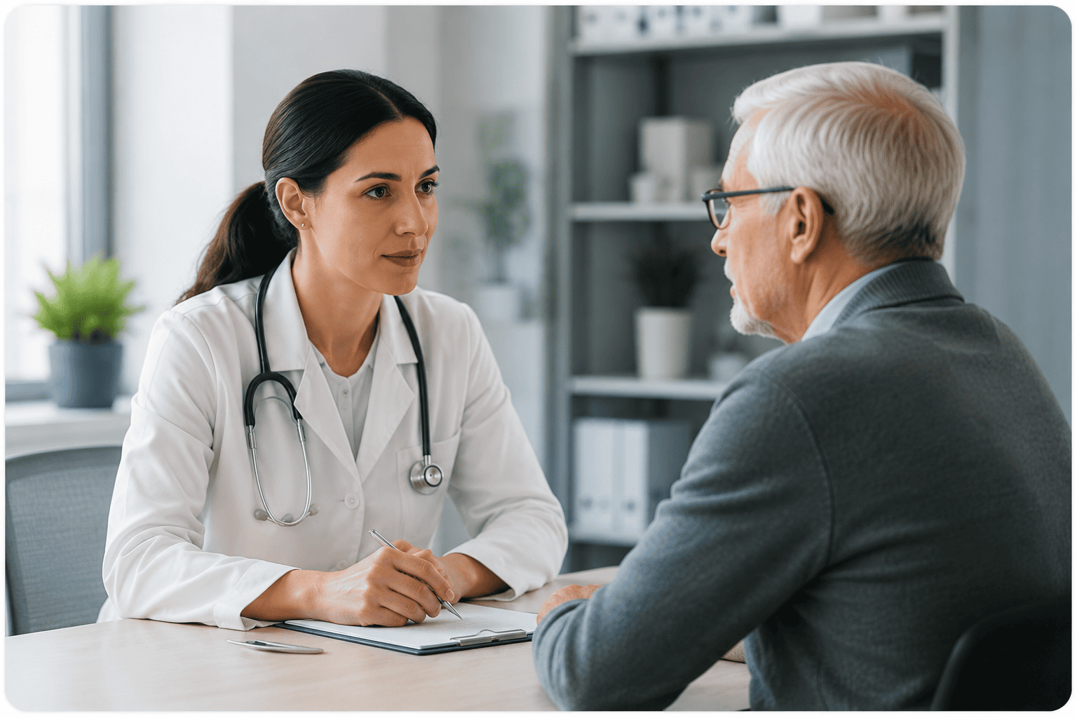 Doctor consulting with a patient